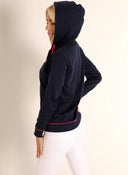 Sudadera Azul Capucha Mujer