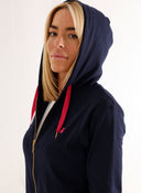 Sudadera Azul Capucha Mujer
