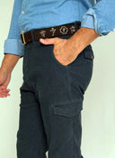 Pantalón Cargo Azul Micro pana Hombre