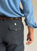 Pantalón Cargo Azul Micro pana Hombre