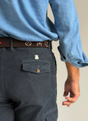 Pantalón Cargo Azul Micro pana Hombre