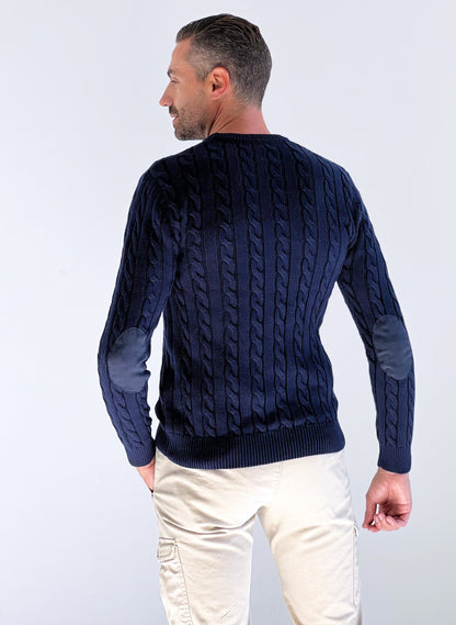 Pull Eights Coudières Homme Marine