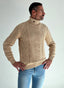 Jersey Ochos Hombre Cuello Vuelto Beige