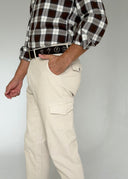 Pantalón Cargo Camel Micro pana Hombre