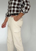 Pantalón Cargo Camel Micro pana Hombre