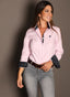 Women's Pink Oxford Polka Dot Shirt 