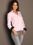 Camisa Rosa Oxford Lunares Mujer