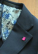 Americana Azul Rejilla Hombre