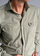 Camisa Kaki Dos Bolsillos Hombre