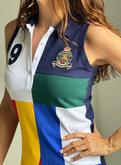 Women's Sleeveless Flags Polo