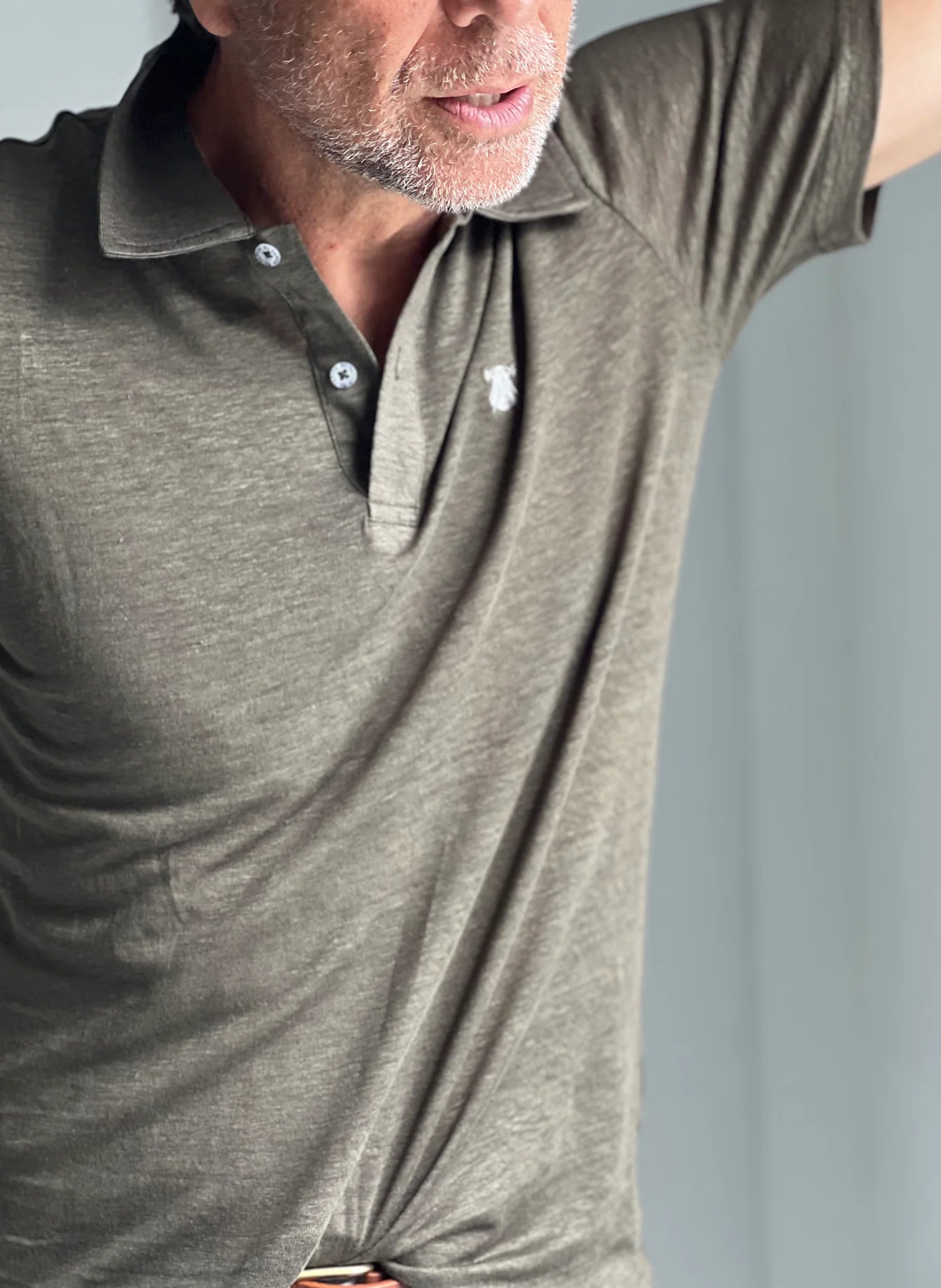 Polo lino hombre shop