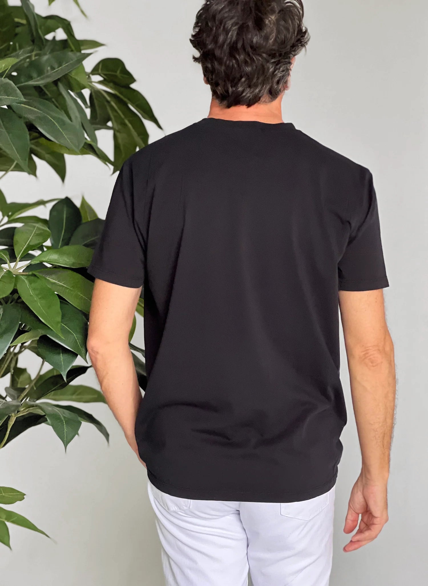 Garment Dye T-Shirt für Herren in Schwarz