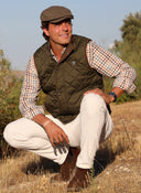 Gilet matelassé bleu marine pour homme Dos gris 
