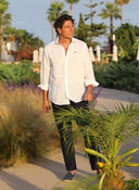 Camisa Blanca Lino Hombre