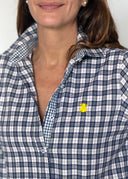 Camisa Tartán Azul Mujer