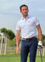 Polo Blanco Liso Tejido Técnico Hombre