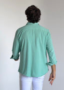 Polera Verde Agua Piqué Hombre