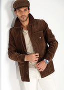 Chaqueta/Sahariana Pana Marrón Hombre