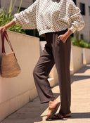Pantalón Soft Marrón Chocolate Mujer