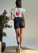 Short Vaquero Negro Mujer