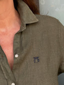 Camisa Verde Lino Mujer