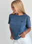 Camiseta  Tinte en Prenda Azul Mujer