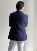 Americana Lino Azul Hombre