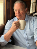 Camisa Celeste Piqué Fino Hombre