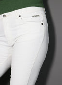 Pantalon Femme Écru En Micro Velours Côtelé 