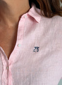 Camisa Rosa Lino Mujer