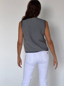 Chaleco Azul Rayas Mujer
