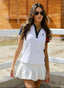 Polo Blanco Manga España Interlock Mujer