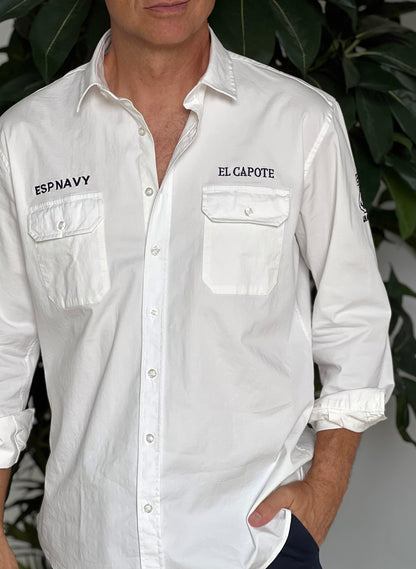 Chemise blanche pour homme de la marine espagnole