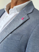 Light Blue Piqué Blazer for Men