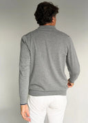 Jersey Gris Cuello Cremallera Hombre