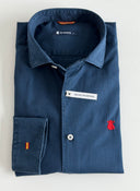 Camisa Azul Bandera España Puño Hombre