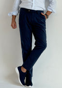 Pantalón Tipo Chino Tencel Azul Hombre