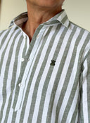 Polera Raya Ancha Kaki Lino Hombre