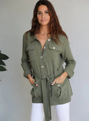 Sahariana Lino Verde kaki Mujer