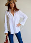 Camisa Blanca Lino Oversize Mujer