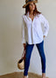 Camisa Blanca Lino Oversize Mujer