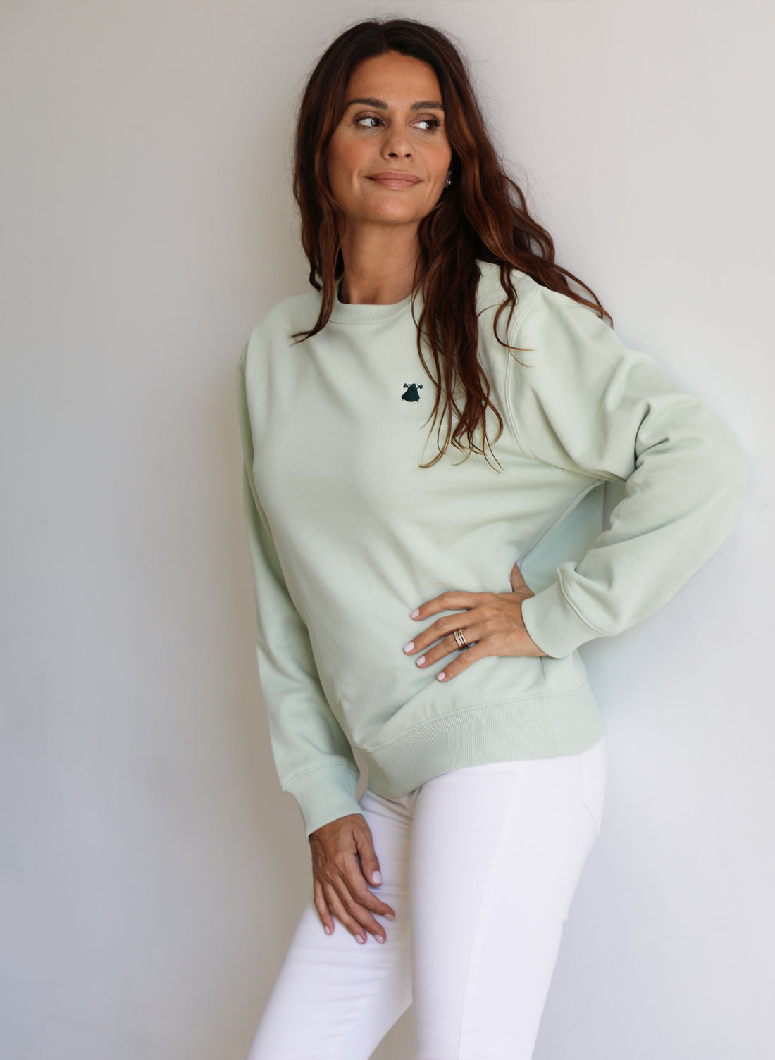 La Gloria Damen-Sweatshirt in Limettengrün