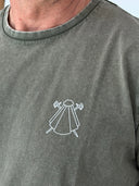 Camiseta Verde Eslogan Hombre