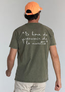 Camiseta Verde Eslogan Hombre