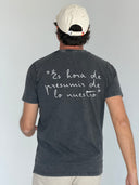 Camiseta Negra Eslogan Hombre