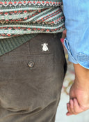 Pantalón Verde Kaki Pana Hombre