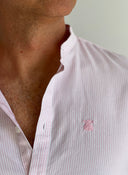 Polera Cuello Mao Rayas Rosas Hombre