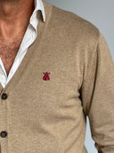 Men's Camel Buttoned Jacket or Cardigan