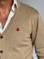 Chaqueta o Cardigan Botones Camel Hombre