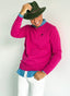 Jersey Rosa Capote Cuello Pico Hombre